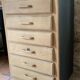 Chest of drawers with 6 drawers in matte cast iron colour.