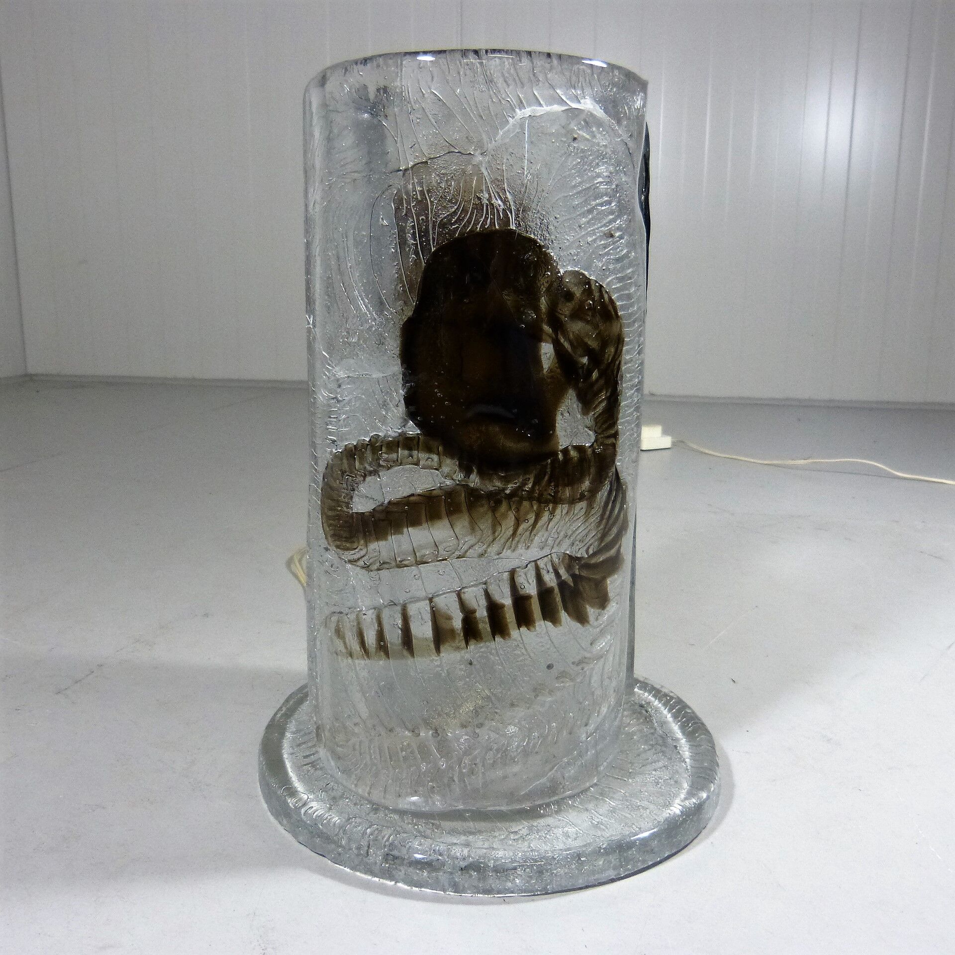 Lampe de table en verre par Mazzega, Italie