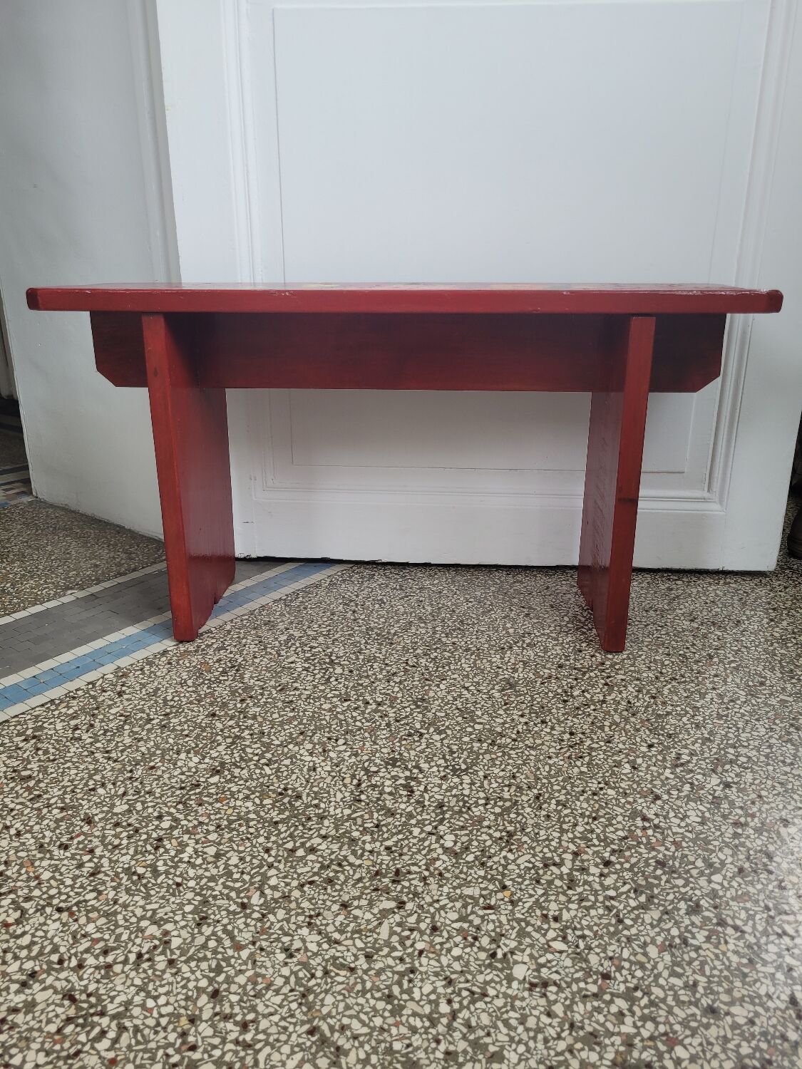Bench with flowery decorations