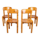 Set of 4 pine chairs by Rainer Daumiller, Denmark, 1970s