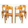 Set of 4 pine chairs by Rainer Daumiller, Denmark, 1970s