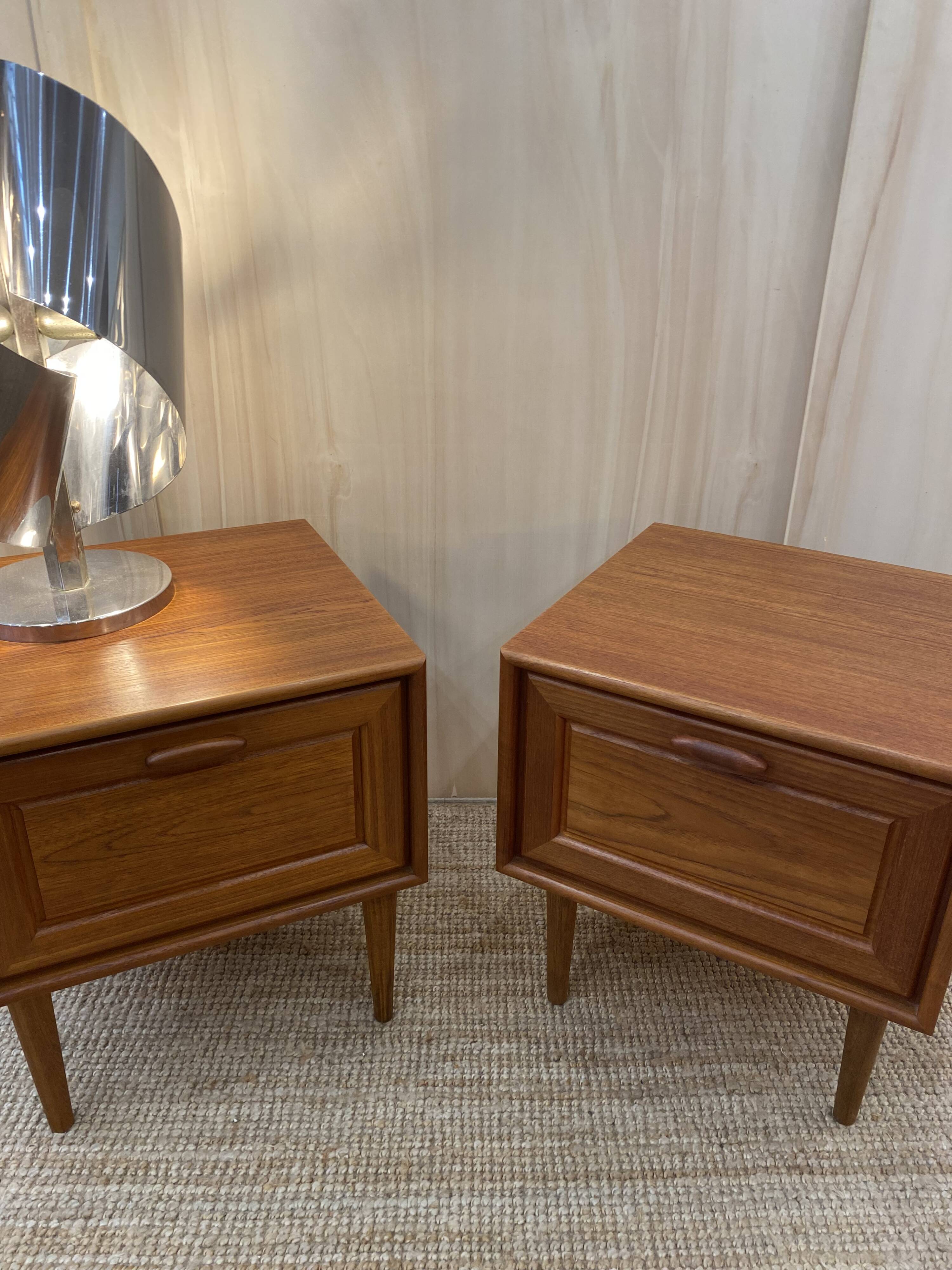Scandinavian teak bedside table
