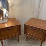 Scandinavian teak bedside table