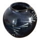 Glazed stoneware round vase