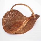 Large rattan log basket