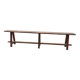 Antique wooden bench from a Catholic school, circa 1900. Beautifully crafted.