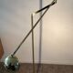 Vintage brass counterweight floor lamp
