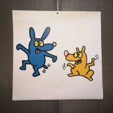 Illustration by Keith Haring - 'Animals' series - 2/12