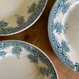Old dessert service, compotier flat plates iron Prima Saint Amand