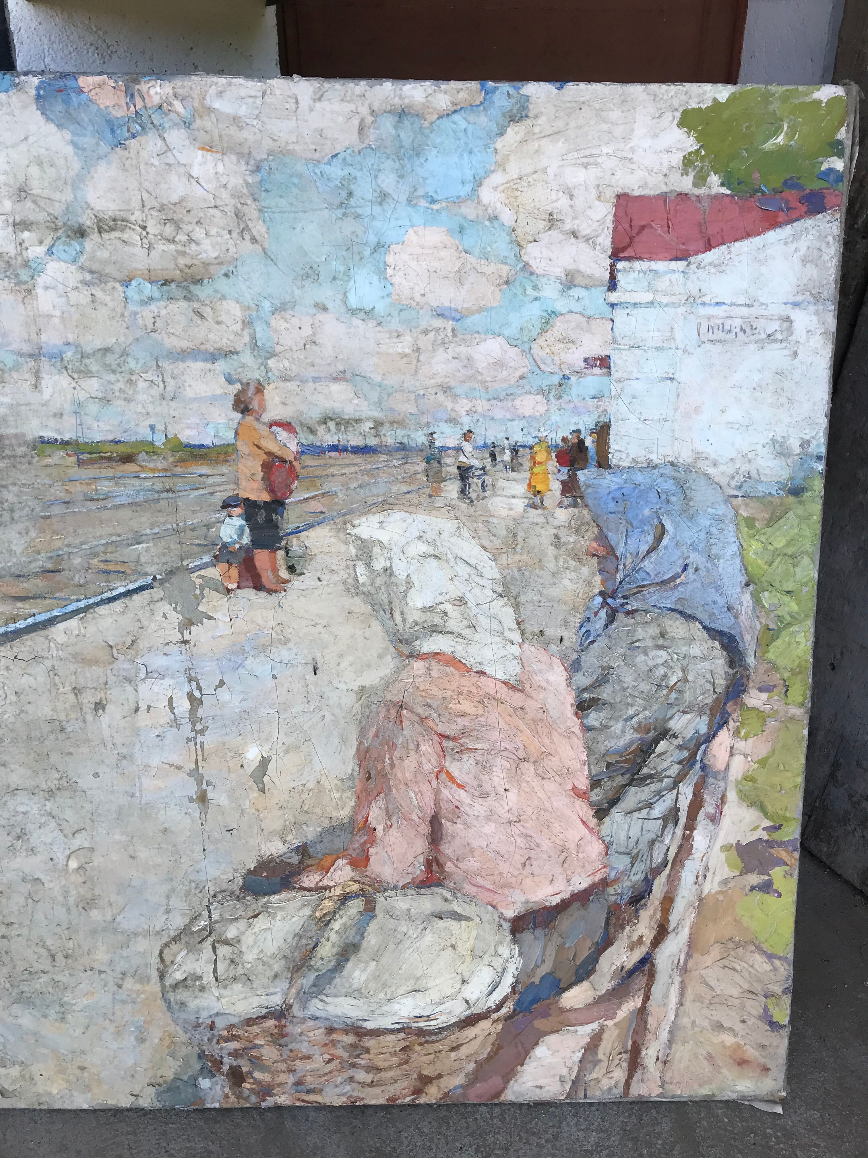 Old painting 120 x 205 cm