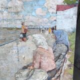 Old painting 120 x 205 cm