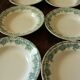 Lot 8 hollow plates Terre de Fert vert Fleurs Argenton Saint Amand