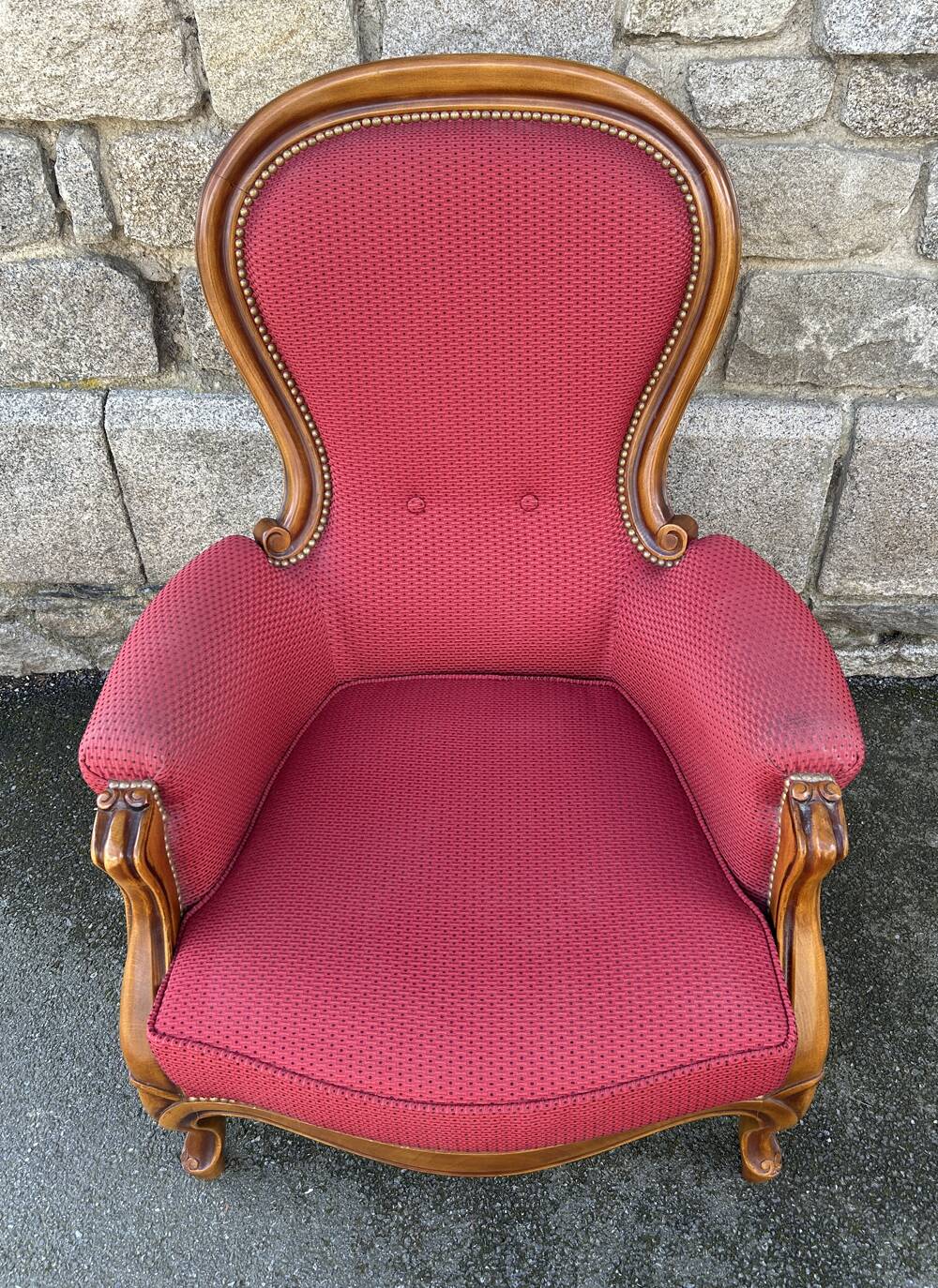 Pair of Louis Philippe style armchairs, vintage, 1960s