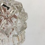 Vintage molded glass pendant lamp