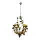 Tole Ceramic Flower Italian Chandelier 1960’s 
