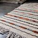 Moroccan ethnic white kilim carpet 70x150 cm