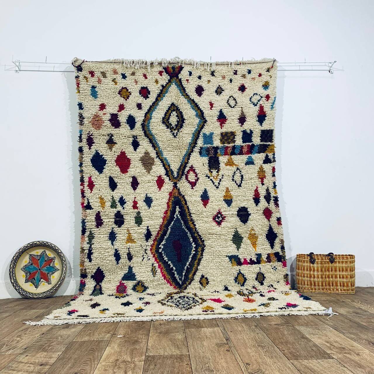 Handmade Moroccan Berber rug 245 x 154 cm