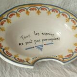 BEARD DISH BARBER IN FAIENCE NEVERS OR LA ROCHELLE 20 EME