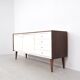 Buffet vintage en bois avec façades blanches, années 60