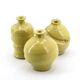 Trio of yellow ceramic vases, 70s