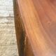 Table basse années 50 plateau bois exotique XXL
