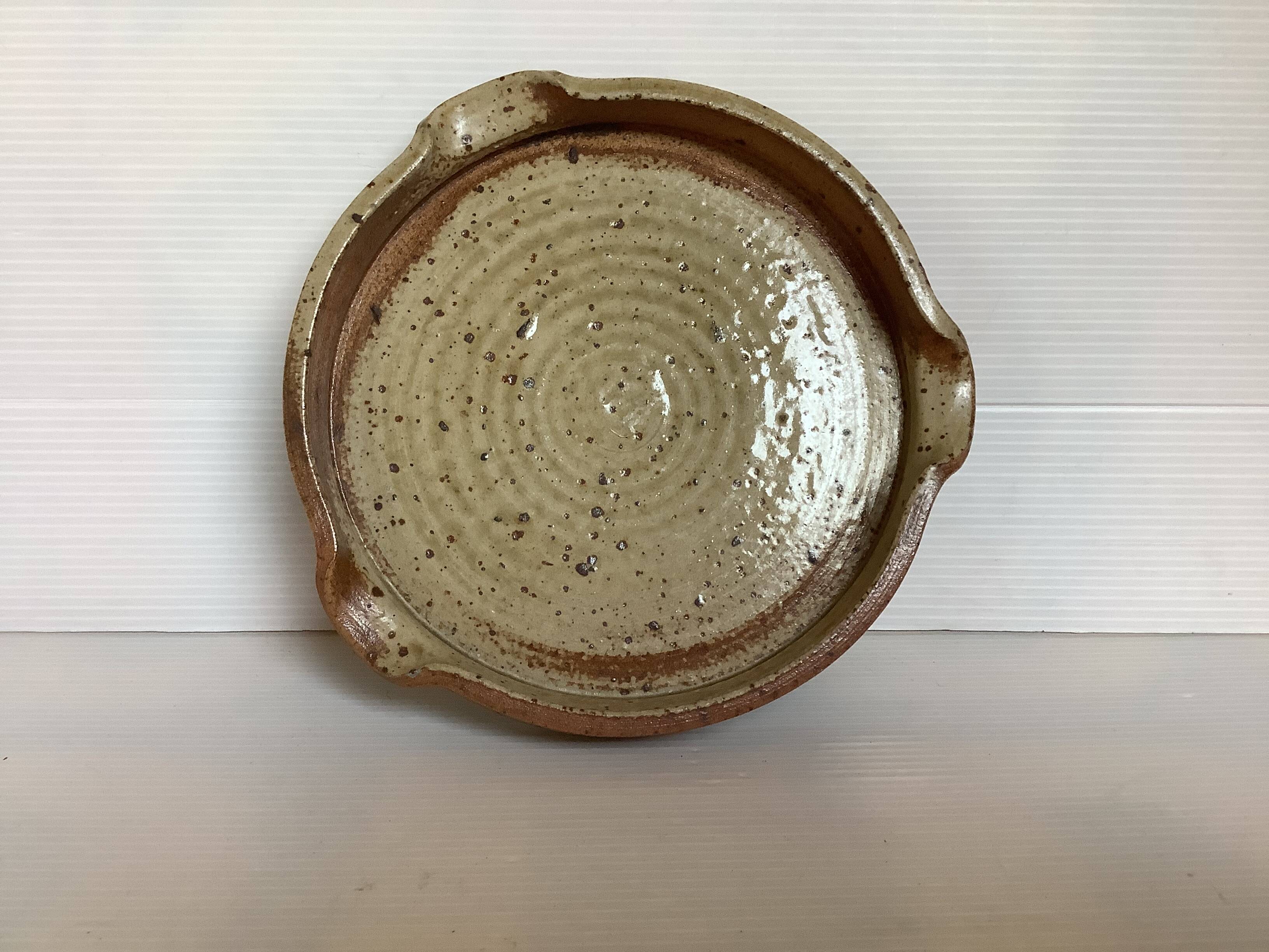 Speckled ceramic ashtray tray