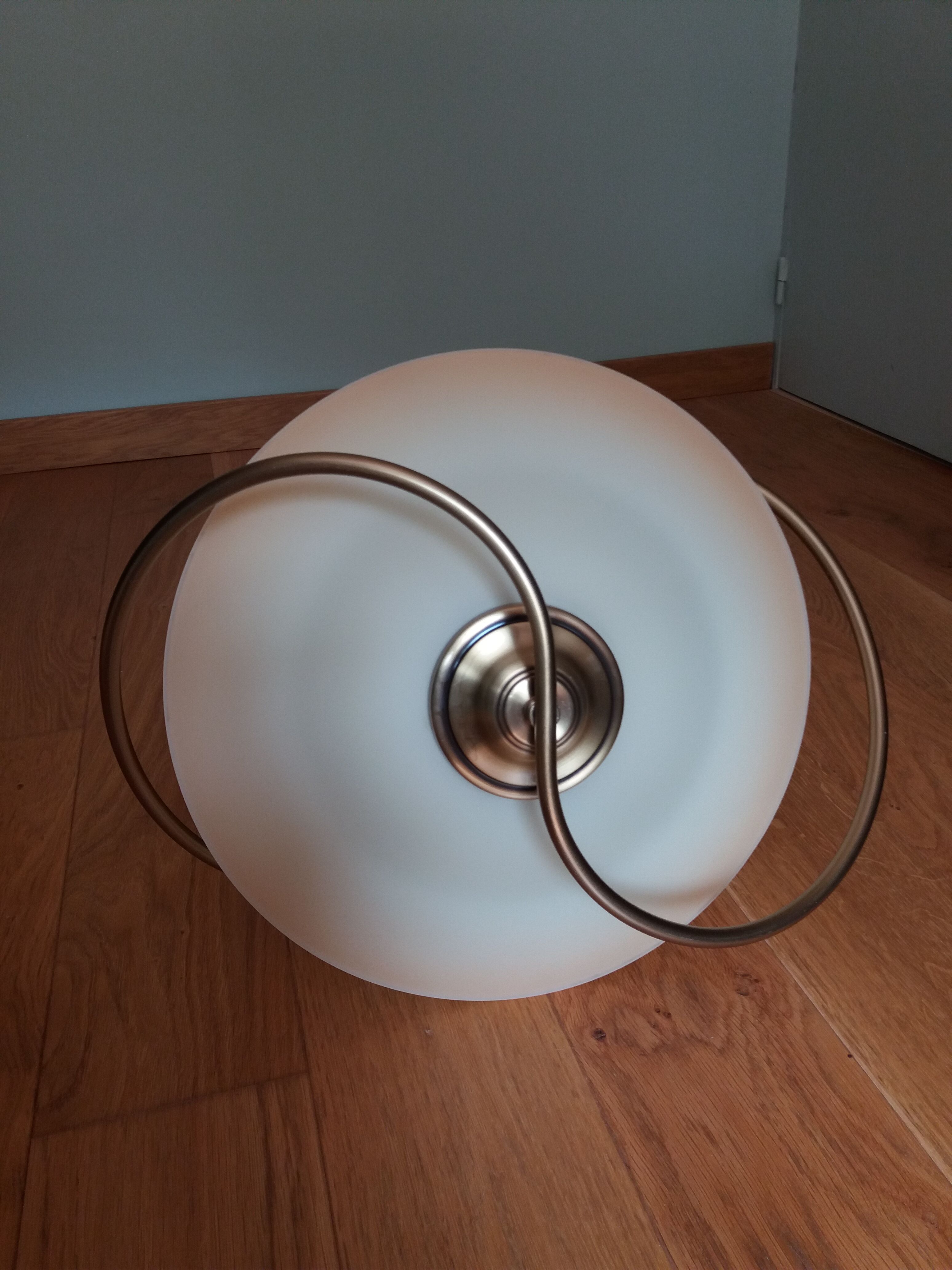 Ceiling lamp suspension brand CVL model cavaillon glass and brass