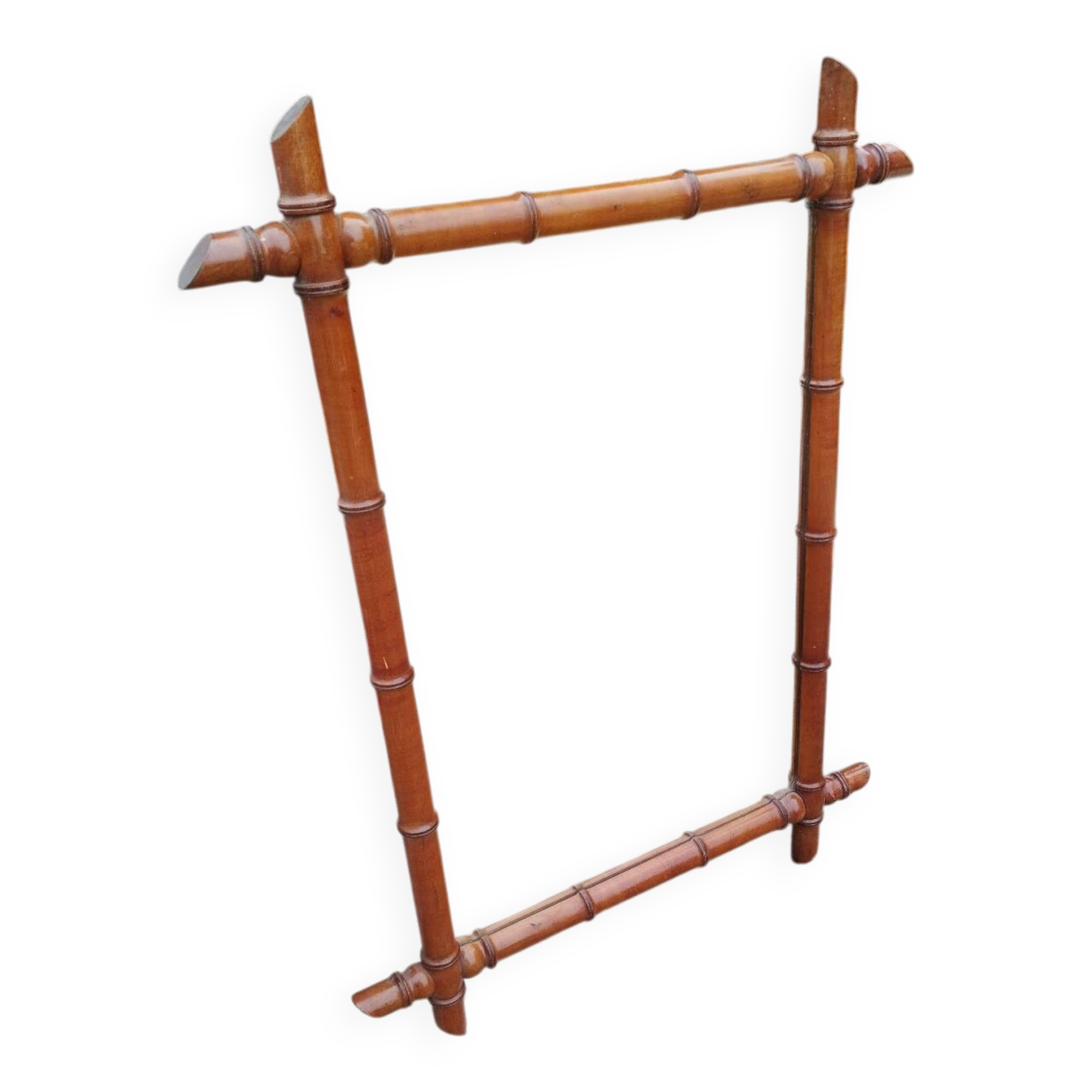 Vintage bamboo antique mirror