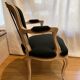Pair of cabriolet armchairs