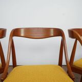 Ensemble de 5 chaises de salle à manger Johannes Andersen avec tissu neuf