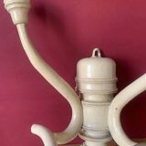 Old coat and hat rack, wall-mounted, in curved wood, from Bistrot, 1920