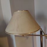 Vintage reading floor lamp in gold metal