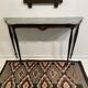 Elegant marble and rosewood console table, Italy, 1950s