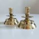 Pair of gilded brass candlesticks