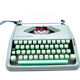 Green lime leaf typewriter hermes