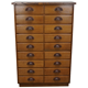 German apothecary's cabinet in oak mid-twentieth century