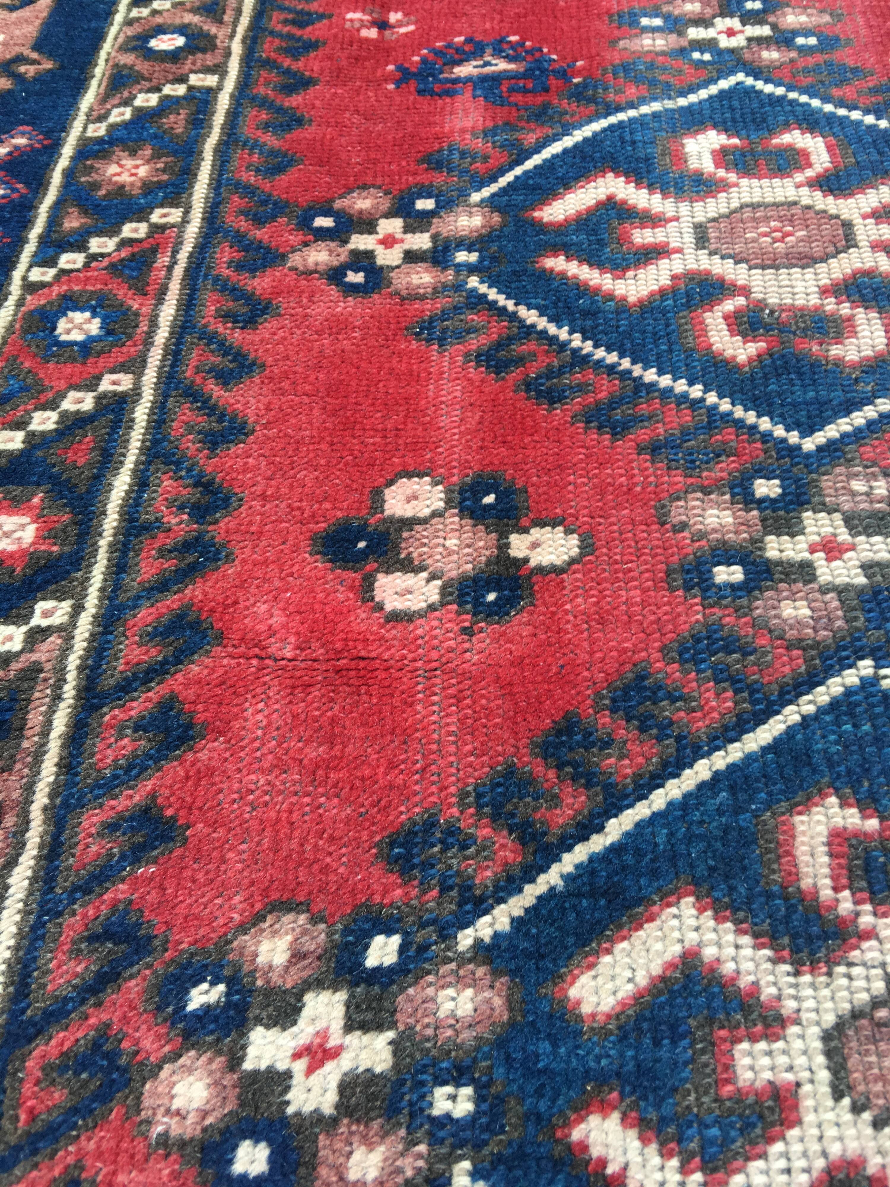 Ancien tapis turc oushac, 204x120cm