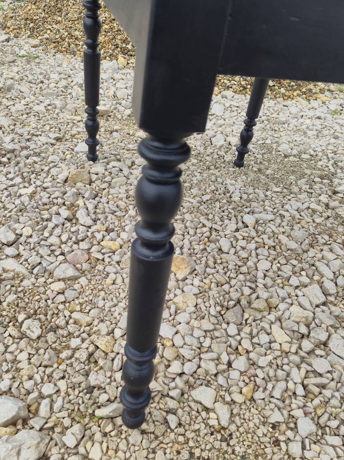 Louis Philippe style 1900s bistro farmhouse table with swivel legs