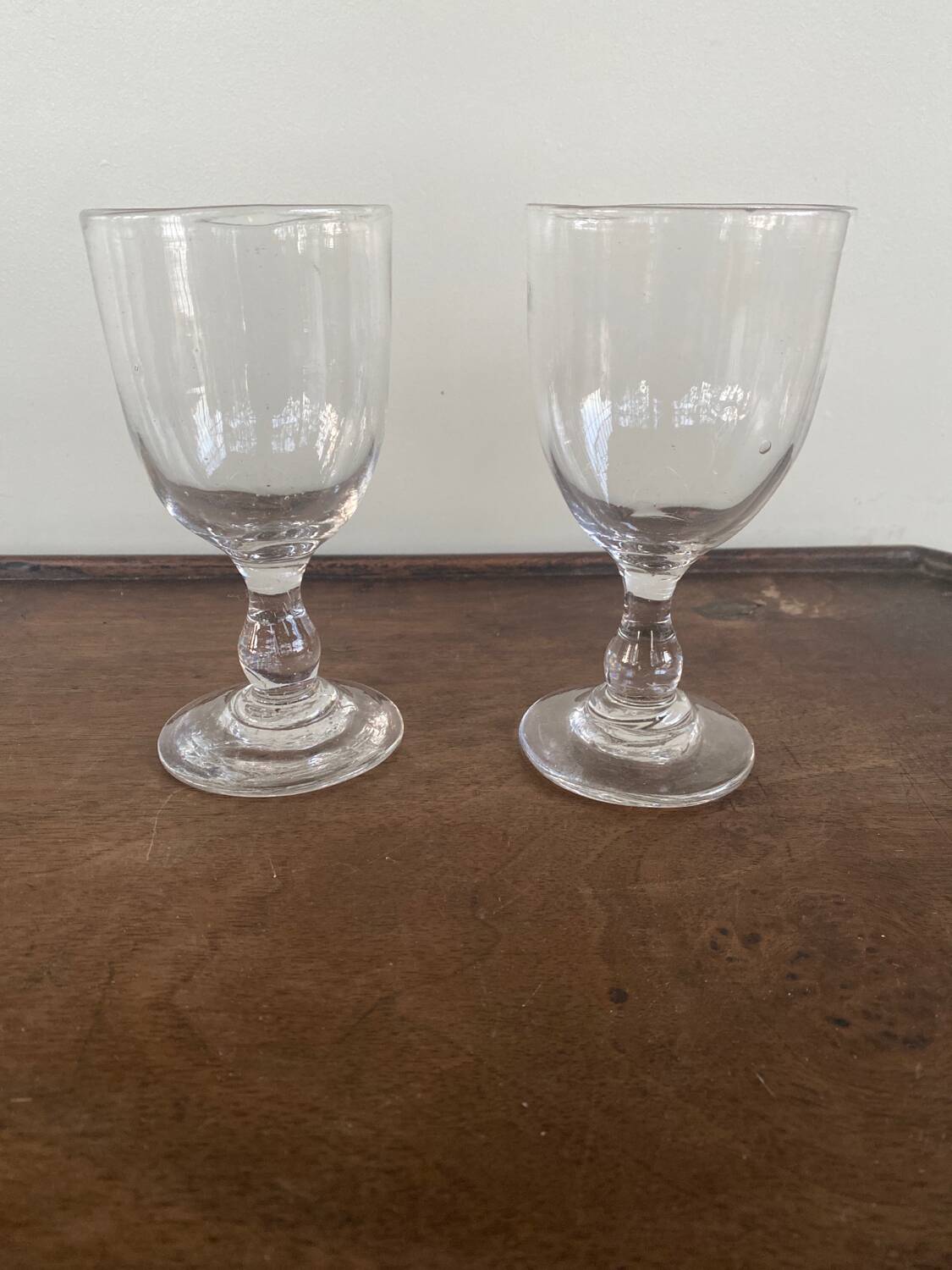 2 old glasses