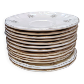 Sarreguemines 12 dessert plates model Flowers of France