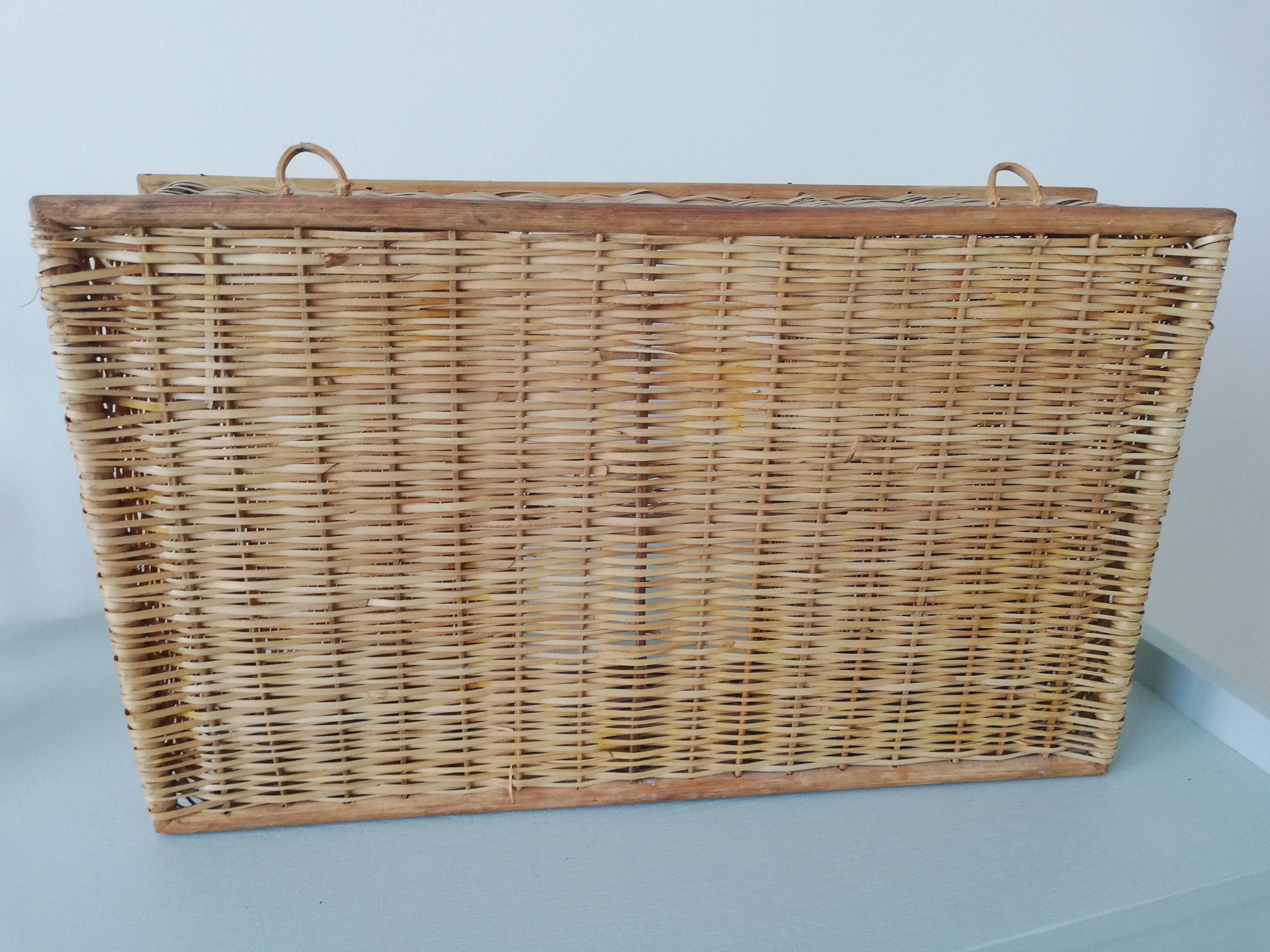 Small vintage rattan cabinet