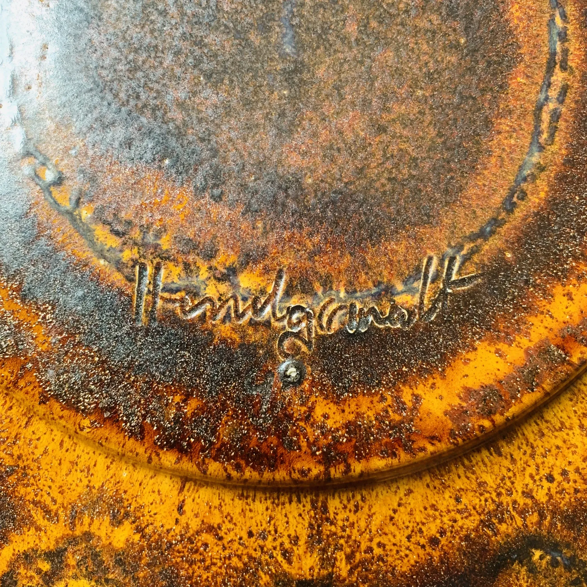 Large vintage glazed ceramic dish – Reiner Gehrig for Grünstadt