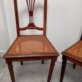 Set of 2 chairs with canework