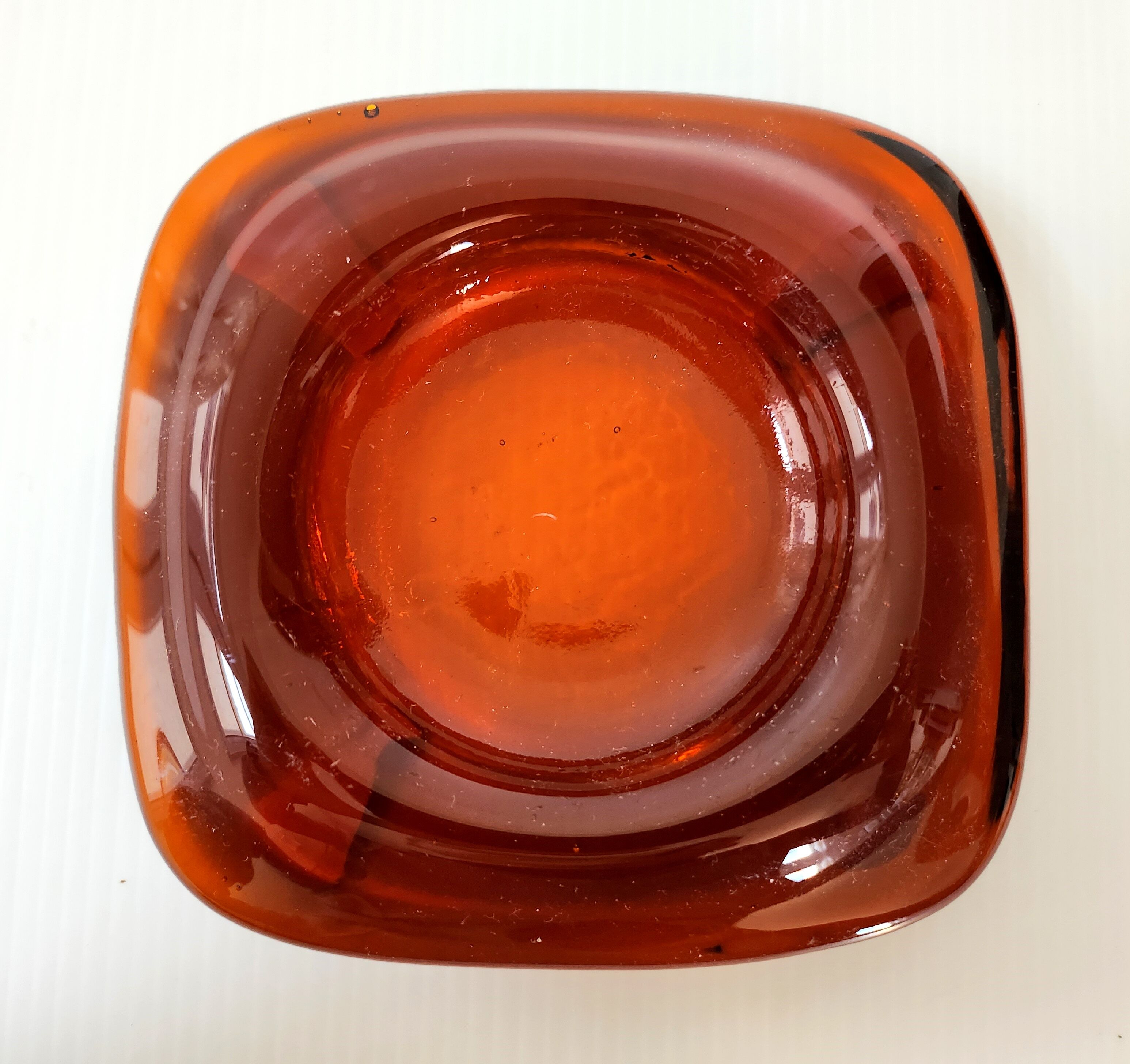 Vintage glass ashtray 1970