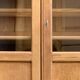 Parisian glass cabinet in solid raw oak, 1950