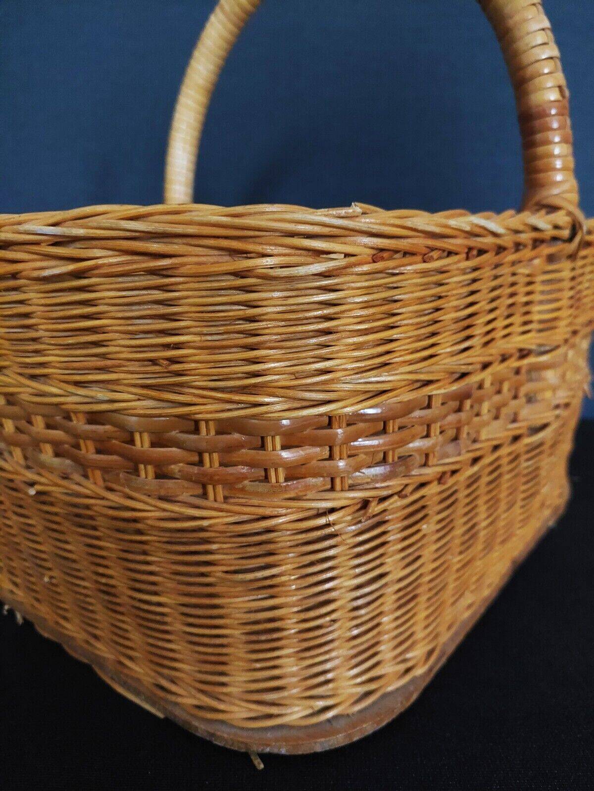 Vintage wicker basket 40 cm