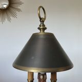 Bronze hot water bottle lamp with 3 lights