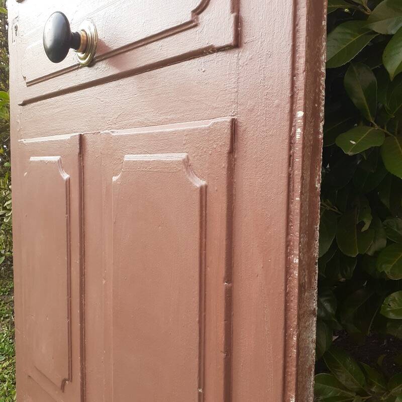Old exterior entrance door solid H225xW86cm solid wood
