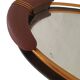 Old Superb Art Deco Style Tray Mirror Handle In Leather Or Faux Vintage