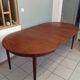 Round teak table by Johannes Andersen for Mobler Samcom Scandinavian.